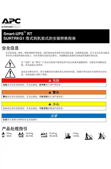 schneider施耐德SMART-UPS ON-LINE SURTRKG1 RAIL KIT